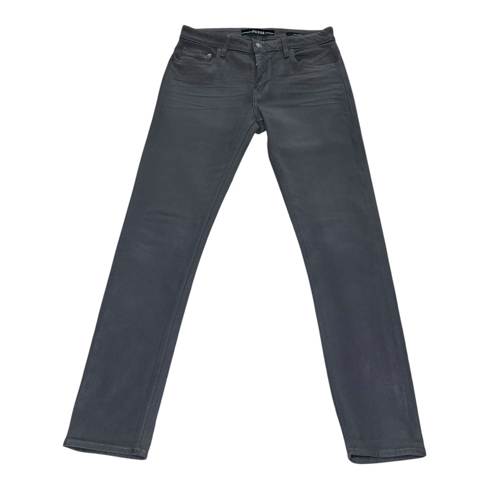 Guess Jeans Mens Charcoal Grey Slim Tapered Denim W32 L32 Straight Skinny Casual
